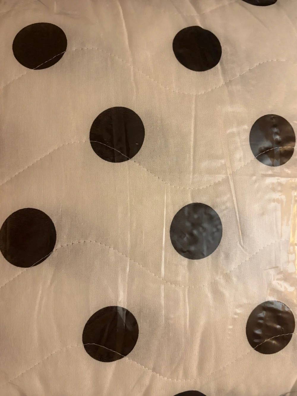 Black/White Polka Dot Bedspread Set- QUEEN